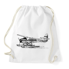 PRINTFASHION hydroplane airplane - Sportzsák, Tornazsák - Fehér tornazsák
