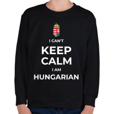 PRINTFASHION I AM HUNGARIAN - Gyerek pulóver - Fekete gyerek pulóver, kardigán