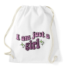 PRINTFASHION I am just a girl - Sportzsák, Tornazsák - Fehér