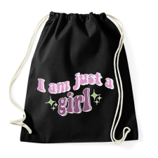 PRINTFASHION I am just a girl - Sportzsák, Tornazsák - Fekete tornazsák
