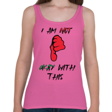 PRINTFASHION I am not!  - Női atléta - Rózsaszín női trikó