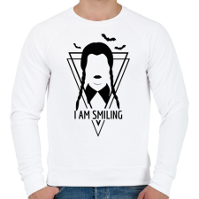 PRINTFASHION I am smiling - black - Férfi pulóver - Fehér férfi pulóver, kardigán