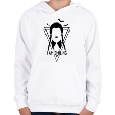 PRINTFASHION I am smiling - black - Gyerek kapucnis pulóver - Fehér gyerek pulóver, kardigán