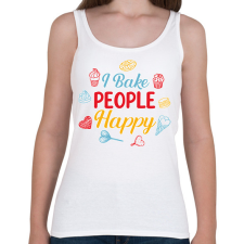 PRINTFASHION I bake people happy - Női atléta - Fehér női trikó