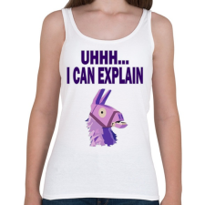 PRINTFASHION I CAN EXPLAIN - Női atléta - Fehér női trikó