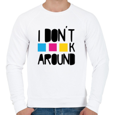 PRINTFASHION I don't CMYK around - Férfi pulóver - Fehér férfi pulóver, kardigán