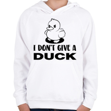 PRINTFASHION I don't give a duck - Gyerek kapucnis pulóver - Fehér gyerek pulóver, kardigán