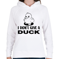 PRINTFASHION I don't give a duck - Női kapucnis pulóver - Fehér női pulóver, kardigán