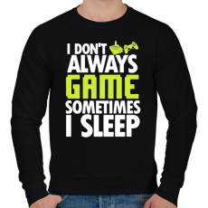 PRINTFASHION I Dont Always Game - Férfi pulóver - Fekete