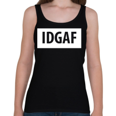 PRINTFASHION I Dont Give A Fuck logó - Női atléta - Fekete