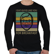 PRINTFASHION I eat guys like you - Férfi hosszú ujjú póló - Fekete