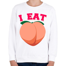 PRINTFASHION I eat peach - Gyerek pulóver - Fehér gyerek póló
