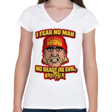 PRINTFASHION I fear no man - Női V-nyakú póló - Fehér