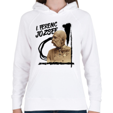PRINTFASHION I. Ferenc József - Női kapucnis pulóver - Fehér