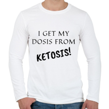 PRINTFASHION I get my dosis from Ketosis - Férfi hosszú ujjú póló - Fehér férfi póló