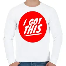 PRINTFASHION I got this - Férfi pulóver - Fehér férfi pulóver, kardigán
