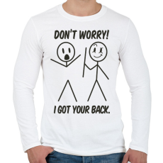 PRINTFASHION I got your back - Férfi hosszú ujjú póló - Fehér