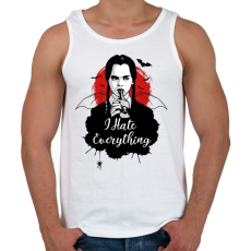 PRINTFASHION i hate everything - Férfi atléta - Fehér