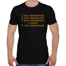 PRINTFASHION I hate programming! - Férfi póló - Fekete férfi póló