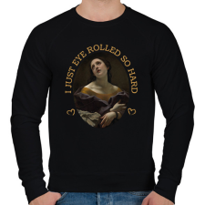 PRINTFASHION I just eye rolled so hard - Férfi pulóver - Fekete férfi pulóver, kardigán