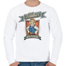 PRINTFASHION I kill zombies - Férfi pulóver - Fehér férfi pulóver, kardigán