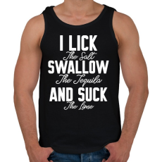 PRINTFASHION I lick swallow and suck - Férfi atléta - Fekete