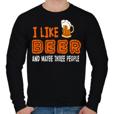 PRINTFASHION i like beer - Férfi pulóver - Fekete