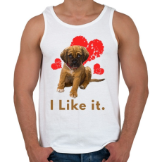 PRINTFASHION i like it - Férfi atléta - Fehér