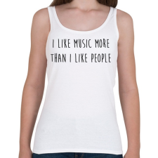PRINTFASHION I like music... - Női atléta - Fehér női trikó