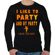 PRINTFASHION I LIKE PARTY - Férfi hosszú ujjú póló - Fekete férfi póló