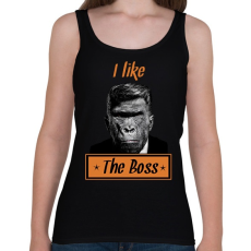 PRINTFASHION i like the boss - Női atléta - Fekete