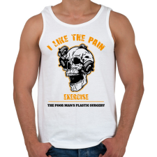 PRINTFASHION I like the pain - Férfi atléta - Fehér atléta, trikó