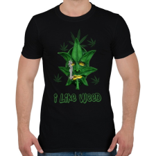 PRINTFASHION i like weed - Férfi póló - Fekete férfi póló