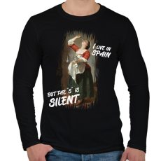 PRINTFASHION I live in Spain... but - Férfi hosszú ujjú póló - Fekete