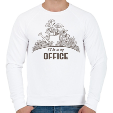 PRINTFASHION I'll be in my office - Kertészkedés - Férfi pulóver - Fehér férfi pulóver, kardigán