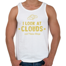 PRINTFASHION I look at clouds - Férfi atléta - Fehér atléta, trikó