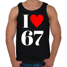 PRINTFASHION I LOVE 67 - Férfi atléta - Fekete atléta, trikó