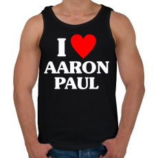 PRINTFASHION I LOVE AARON PAUL - Férfi atléta - Fekete