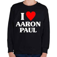 PRINTFASHION I LOVE AARON PAUL - Gyerek pulóver - Fekete