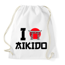 PRINTFASHION I love Aikido - Sportzsák, Tornazsák - Fehér tornazsák