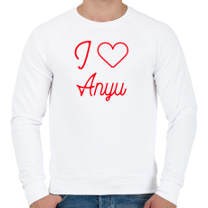 PRINTFASHION I love Anyu - Férfi pulóver - Fehér