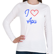 PRINTFASHION I love Apu - Női hosszú ujjú póló - Fehér női póló