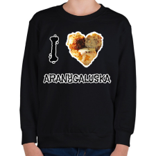 PRINTFASHION I love aranygaluska - Gyerek pulóver - Fekete gyerek pulóver, kardigán