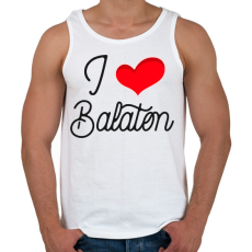 PRINTFASHION I love Balaton - Férfi atléta - Fehér