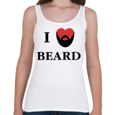 PRINTFASHION I love beard - Női atléta - Fehér