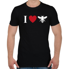 PRINTFASHION I love Bee - Férfi póló - Fekete