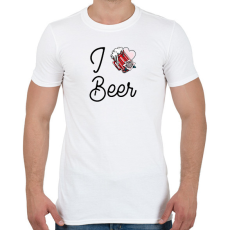 PRINTFASHION I love Beer - Férfi póló - Fehér