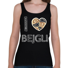 PRINTFASHION I love bejgli - Női atléta - Fekete