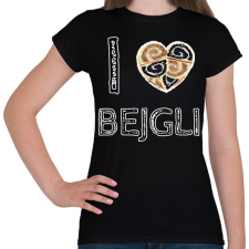 PRINTFASHION I love bejgli - Női póló - Fekete női póló