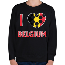 PRINTFASHION I love Belgium - Gyerek pulóver - Fekete gyerek pulóver, kardigán